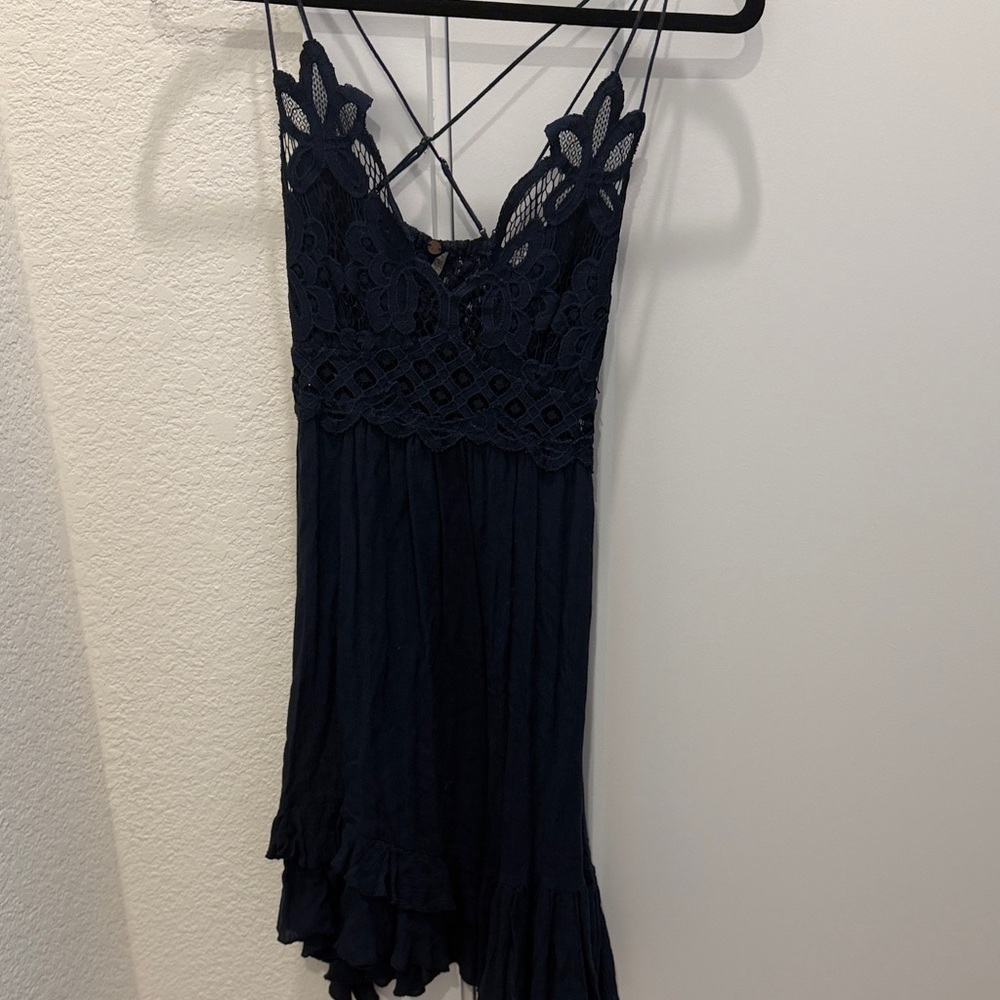 Free People Navy Lace Dress size S